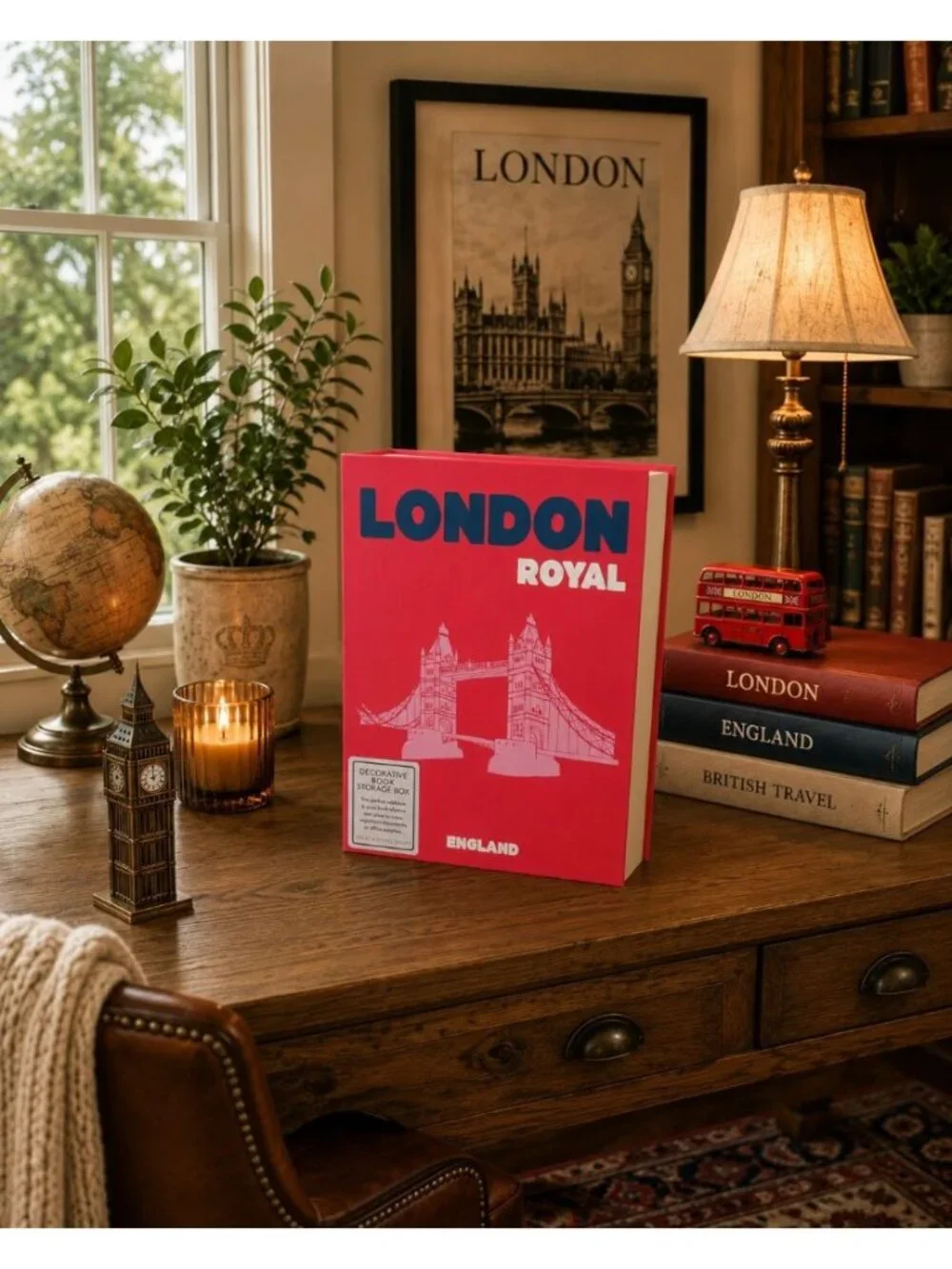 New England London Royal Bridge Cardboard Decorative Book Storage Box